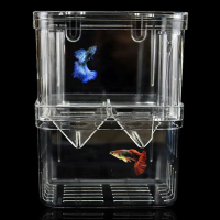 Kweekbak - foktank voor aquaria - acryl dubbele laag - vis foktank voor guppies, garnalen en mollies - aquarium foktank - isolatie doos voor jonge vis - maat L